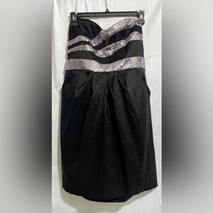 Torrid Black Embellished Pleated Knee-Length Dress